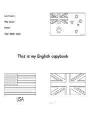 English Worksheet: The first page of the English copybook