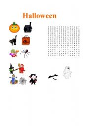 English worksheet: Halloween Jigsaw