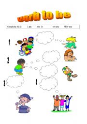 English worksheet: verb to be