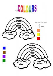 English Worksheet: colours