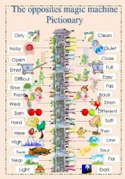English Worksheet: THE OPPOSITES MACHINE PICTIONARY -2ND PART