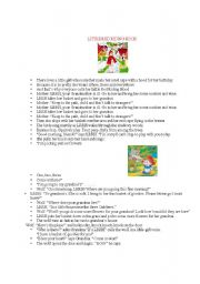 English Worksheet: LITTLE RED RIDING HOOD