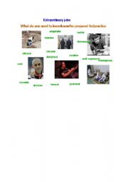 English Worksheet: Jobs and character