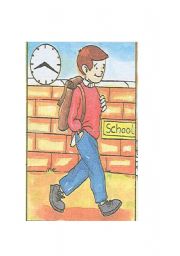 English Worksheet: going to school