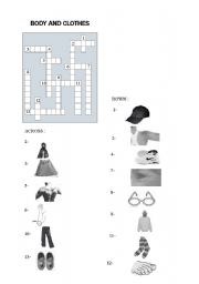 English Worksheet: crosswords