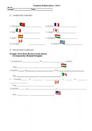 Countries and nationalities- Part 1