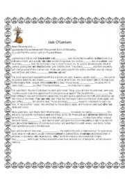 English Worksheet: Jack Olantern