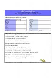 English Worksheet: adjectives and adverbs