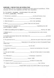 English worksheet: SUPERLATIVES