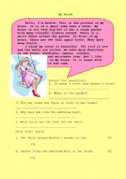 English Worksheet: reading and writing