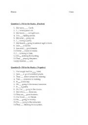 am/is/are sentences & questions in positive and negative forms