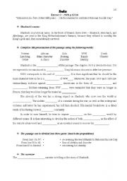 English worksheet: Sula, extract 2