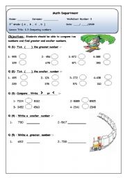 comparing numbers