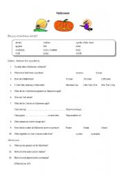 halloween worksheet