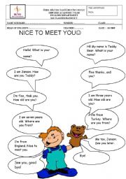 English Worksheet: Greetings!!