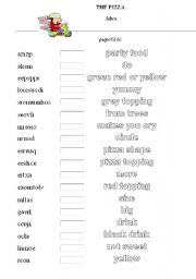 English Worksheet: pizza vocabulary