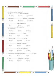 English Worksheet: mixed grammar exercises 3