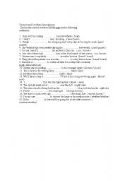 English worksheet: homophones