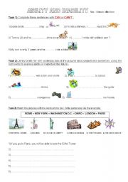 English worksheet: ability and inability