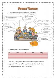 English Worksheet: Personal pronouns