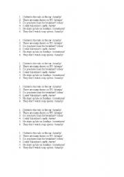 English Worksheet: Adverbs of frequency test