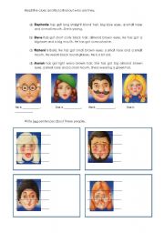 English Worksheet: Guess who is who