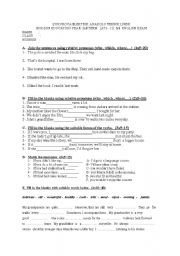 English Worksheet: Relatives , Conditionals, general vocabulary