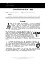 English Worksheet: Simple present test