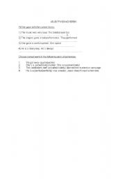 English Worksheet: adjectives