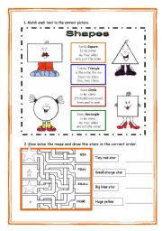 English Worksheet: Shapes