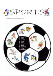 English Worksheet: Sports matching exercise
