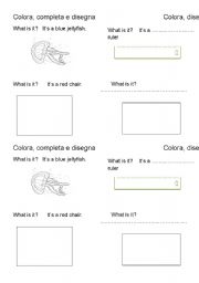 English worksheet: colours test