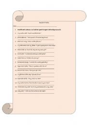 English worksheet: Indirect speech