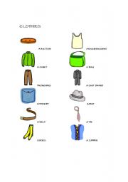 English Worksheet: Clothes 