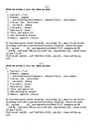 English worksheet: Articles