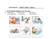 English worksheet: good habits