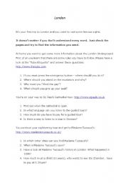 English Worksheet: London - webquest