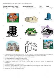 English Worksheet: Housing and Living