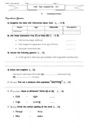 mid-term english test