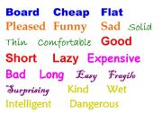 English worksheet: Adjectives