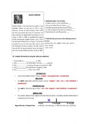 English Worksheet: BIOGRAPHY-SIMPLE PAST