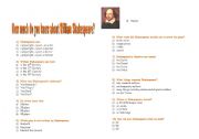 English Worksheet: How much do you know about Shakespeare