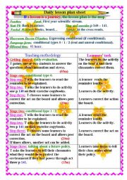 English Worksheet: daily unit plan