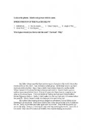 English Worksheet: Present Perfect for Experiences  (i.e. Travel) 
