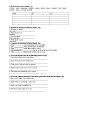 English worksheet: past simple