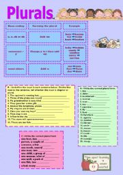 English Worksheet: Plurals