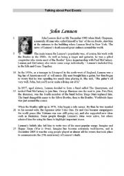 English Worksheet: John Lennon