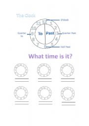 English Worksheet: Clock exercises