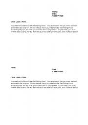 English Worksheet: RAFT writing activity 