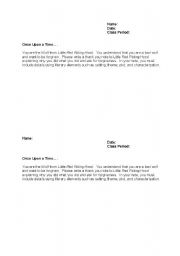 English worksheet: RAFT writing activity 